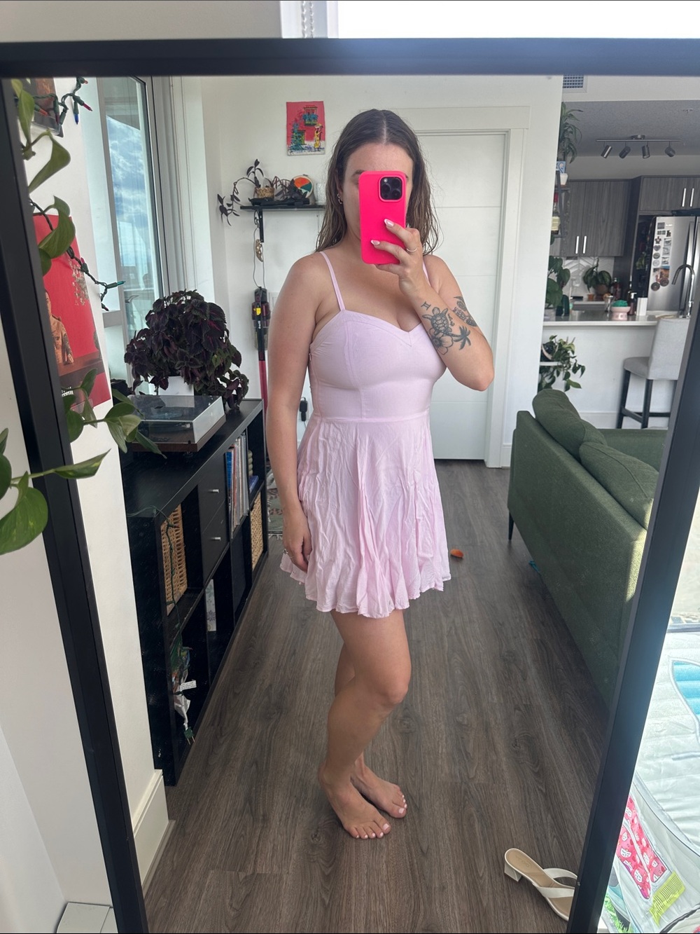 Aritzia Light Pink Mini Dress